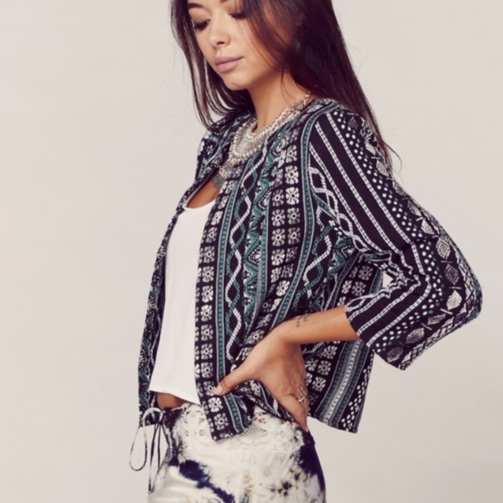 Make Offer Raga Embroidered Boho Jacket Medium